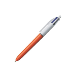 Bic - 4 Couleurs - Pointe Fine - Corps Orange