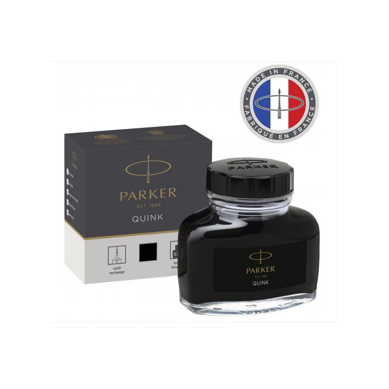 PARKER Quink flacon d'encre noire, 57 ml | Univers Recharge