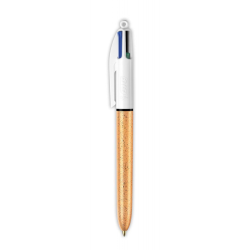 Bic 4 Couleurs Corps Doré Festif 50 ans