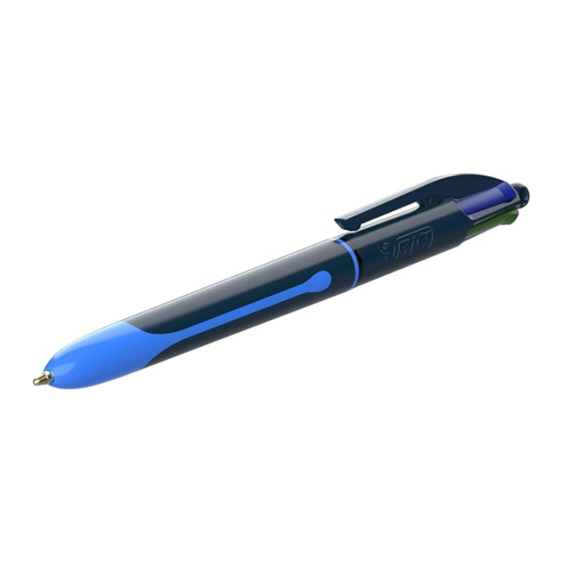 BIC Stylo à bille rétractable 4 Colours Smooth Drop, S
