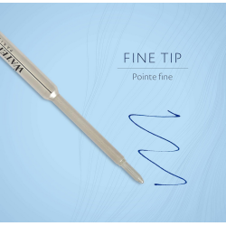WATERMAN recharge bille , pointe fine, bleue, blister X 1