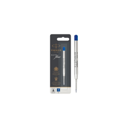 PARKER recharge bille Quinkflow, pointe fine, bleue, blister X 1