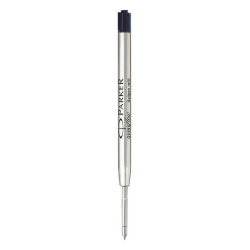 PARKER recharge bille Quinkflow, pointe moyenne, noire, blister X 1