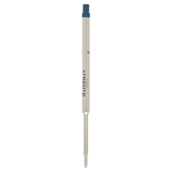 WATERMAN recharge bille , pointe moyenne, bleue, blister X 1
