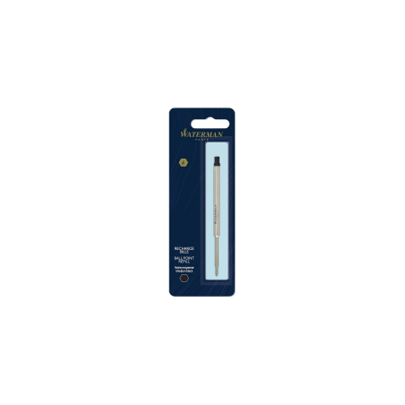 WATERMAN recharge bille , pointe moyenne, bleue, blister X 1