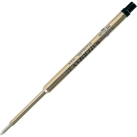 WATERMAN recharge bille , pointe moyenne, bleue, blister X 1