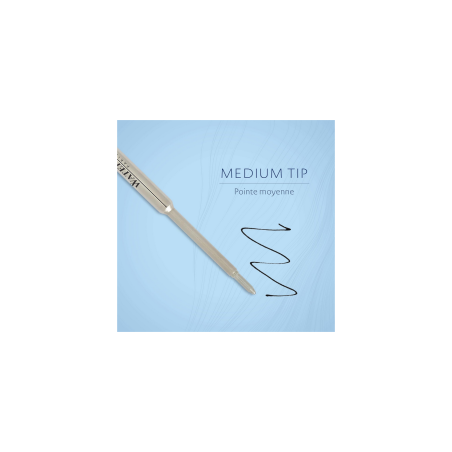WATERMAN recharge bille , pointe moyenne, bleue, blister X 1